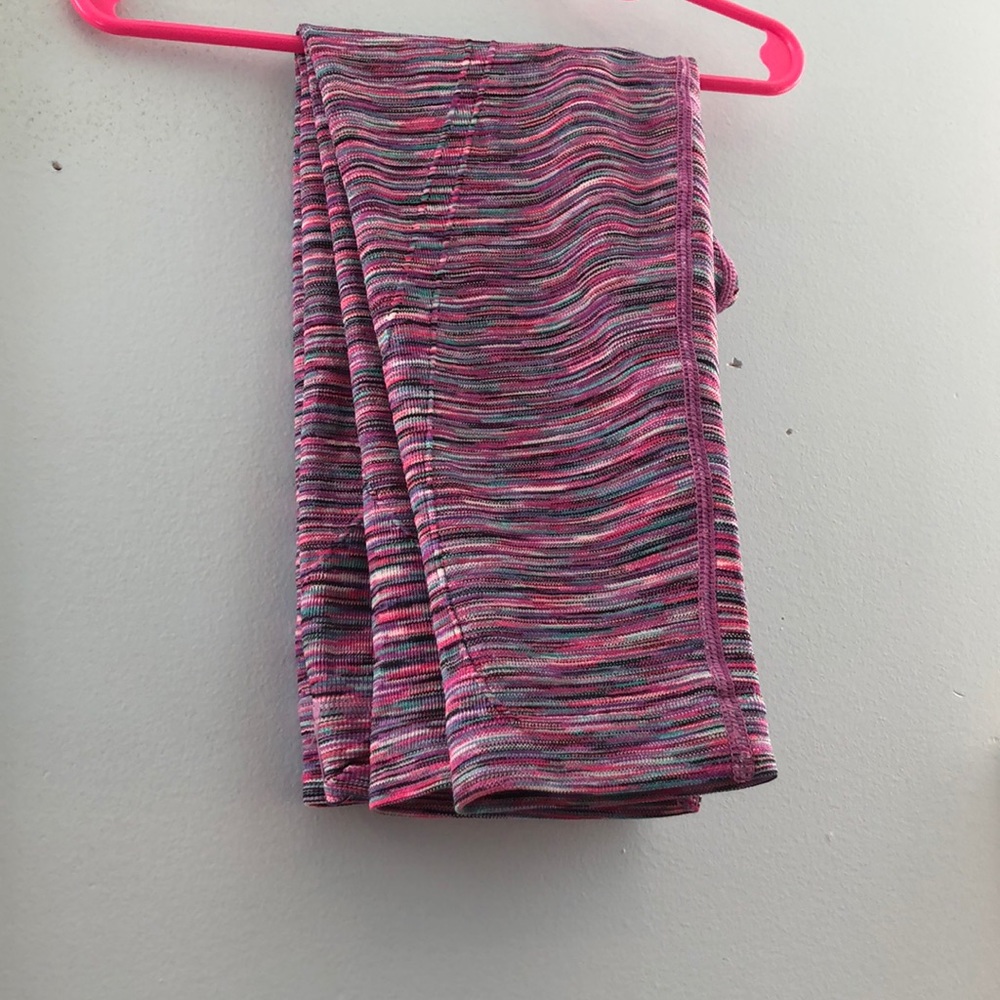 Multiple color stripe yoga capris